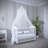 Lavish Home Mosquito Repelling Net for Beds, White