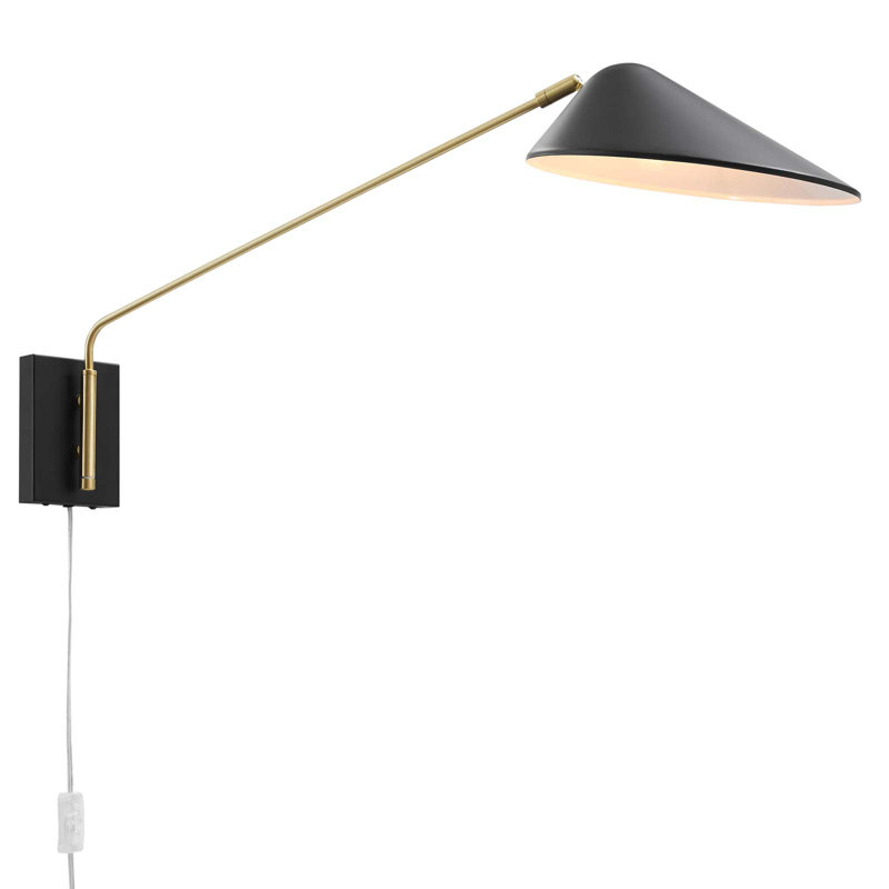 Journey 24" Swing Arm Wall Sconce, Black