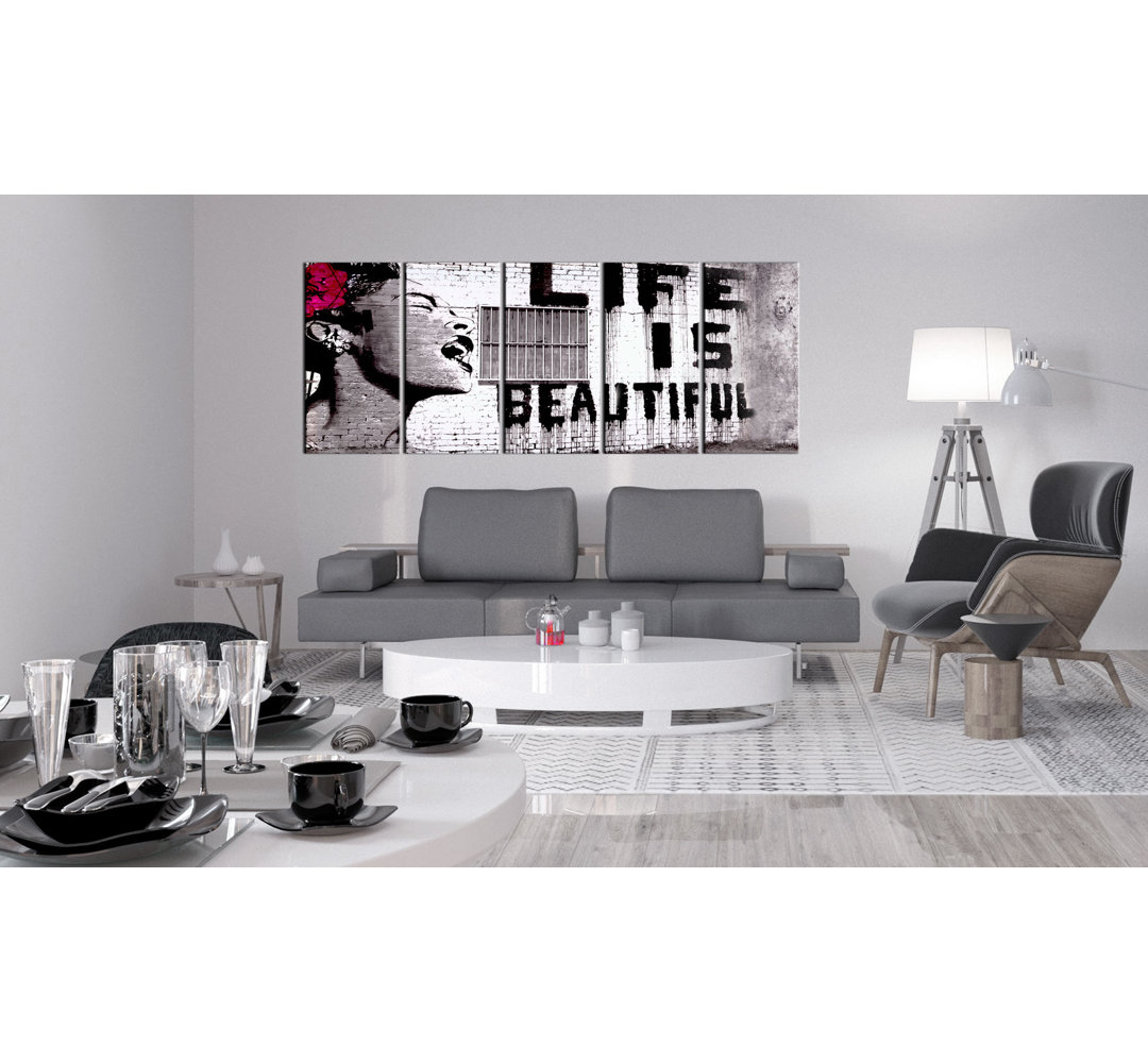 Leinwandbild - Banksy: Life is Beautiful