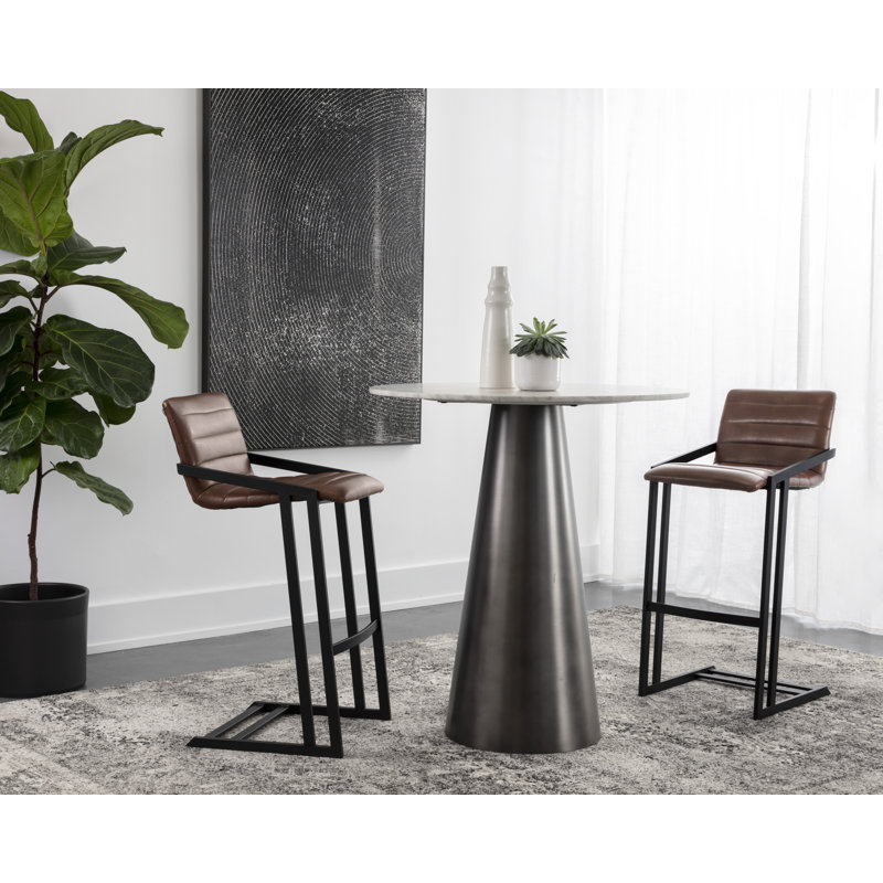 Dainon Upholstered Stool with Metal Frame