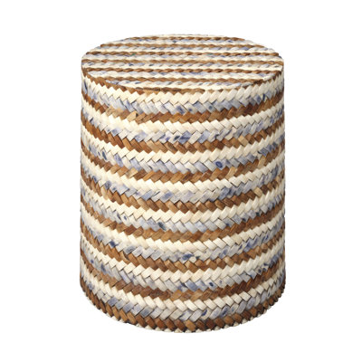 Interwoven Wood & Buffalo Bone Side Table