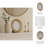 Mavin Chic Oval Photo Frame With Rosette Border - Decorative Picture Frame For Entryway And Living Room Display - Perfect For Wall Decor Accent - Gold-1315520145