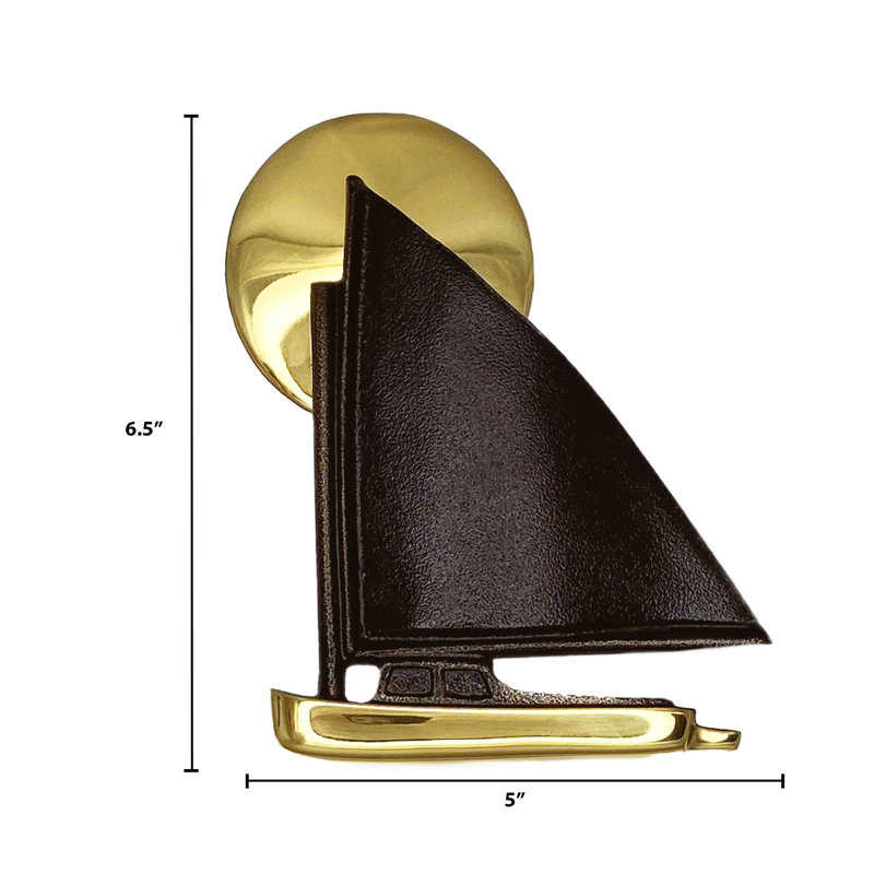Catboat at Sunset Door Knocker