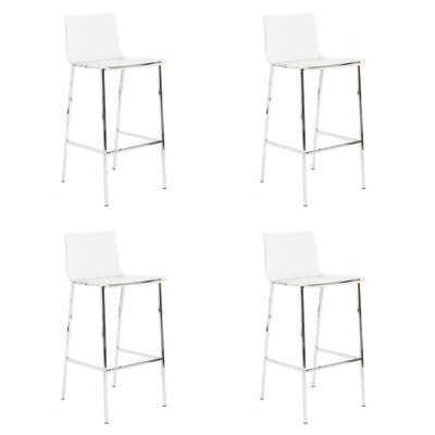 Ensemble de 4 tabourets de bar en acrylique à dossier bas avec dossier en or Micheal's
