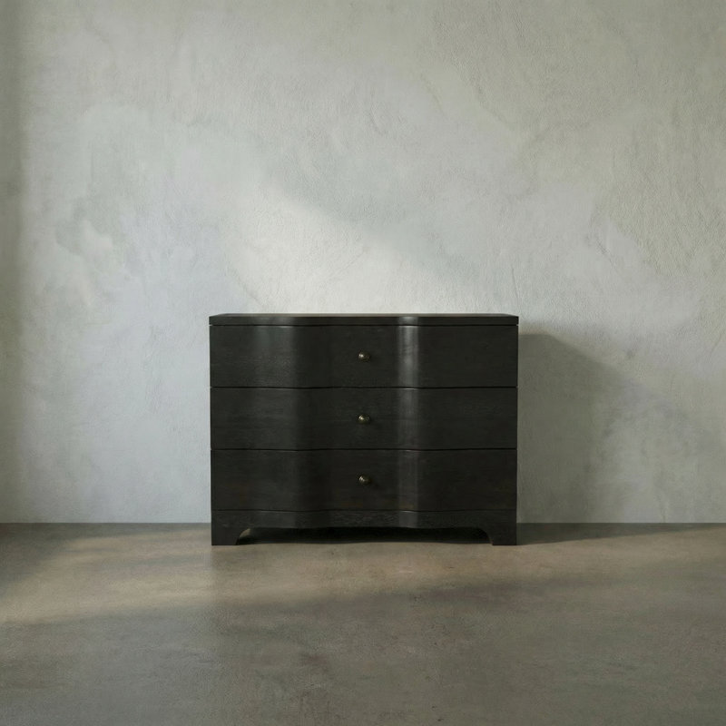 Claudie 3 - Drawer Solid Wood Dresser