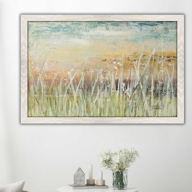 «Grass Memories» par Patricia Pinto, reproduction sur toile, H 18 po x l 30 po x P 1 po, Toile tendue