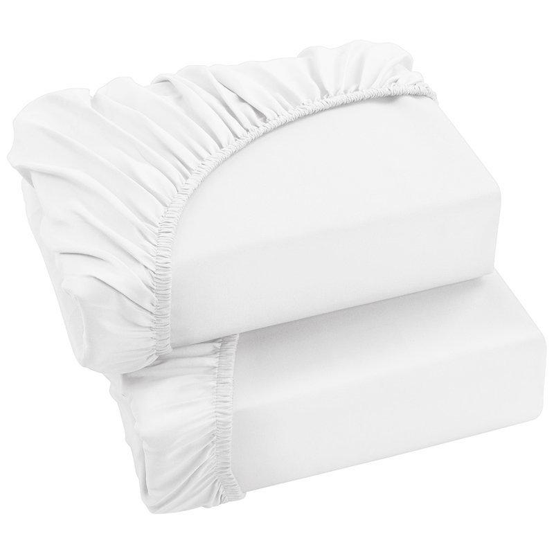 Soft & Breathable Microfiber Extra Deep Fitted Sheet, Super King (6'), White