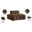 Fauteuil en velours Jace-263642451