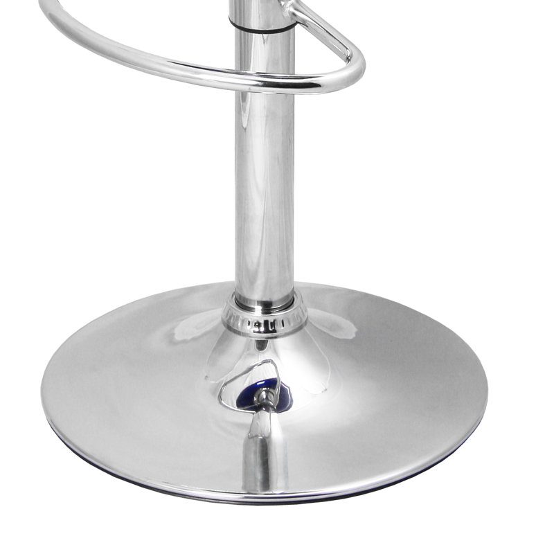 Basham Swivel Adjustable Height Counter Stool with Metal Frame, Purple