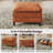 108'' Comfy  U Shaped Sectional Modular Deep 5-Piece Cloud Sofa with Ottomans- Premium Fabric-1861371612