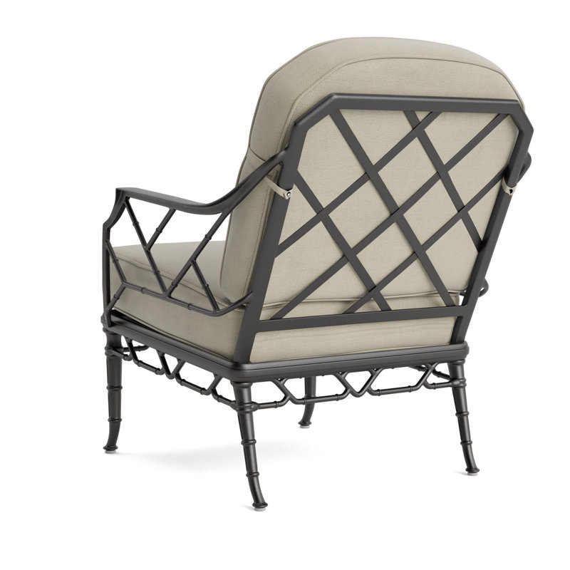 Calcutta Outdoor Lounge Chair, Fusion Natural, Textured Pewter