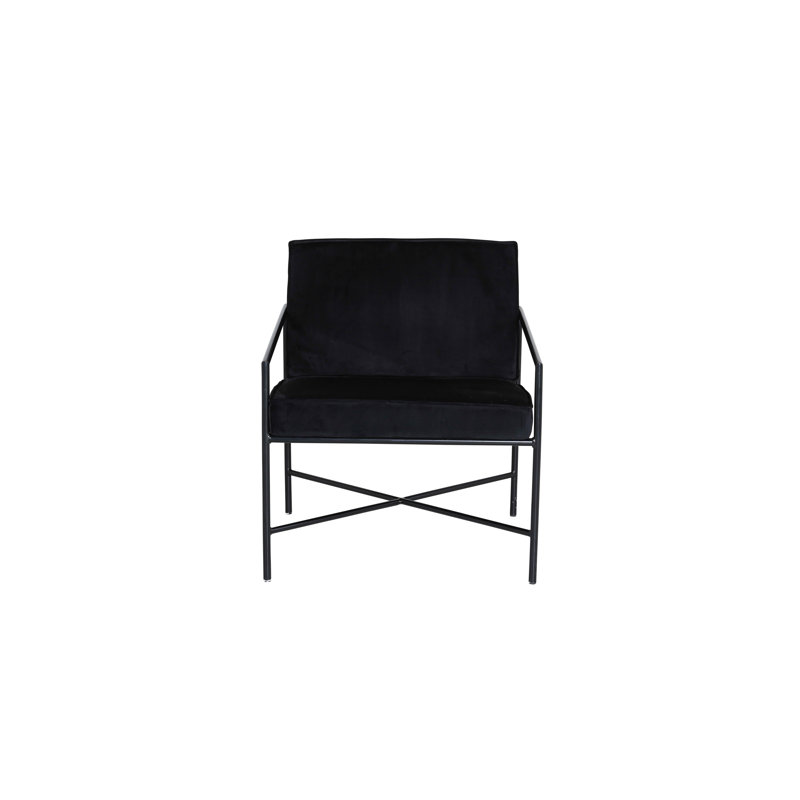 Hiyan Velvet Armchair, Black