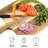 3pc Acacia Wood Cutting Board Set with Handles - for Chopping, Prepping, Serving, and Charcuterie