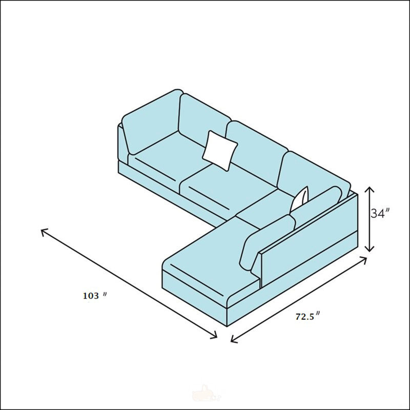3 PC Sectional Sofa Set