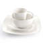 Service de table 16 pièces en grès, assiettes carrées à finition mate, va au lave-vaisselle et au micro-ondes, comprend assiettes, assiettes à dessert, bols et tasses pour repas de famille-769425816