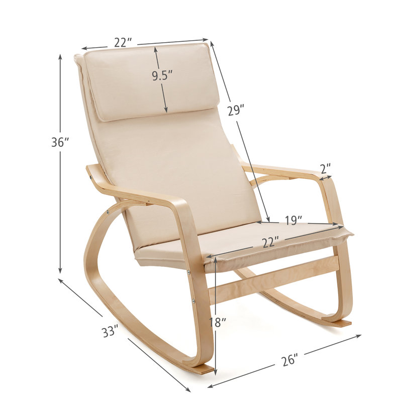 Chaise berçante Statham, Beige
