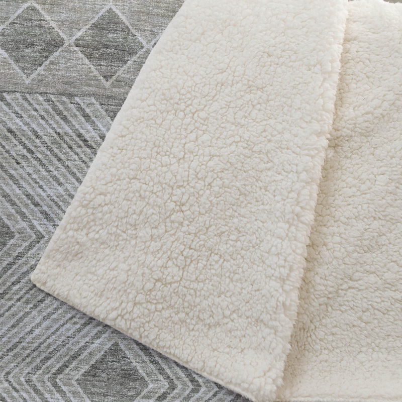 Jeté en sherpa Addison, Taupe