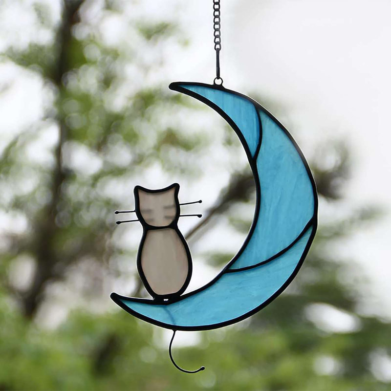 Fionntan Animals Window Panel, Blue/Gray
