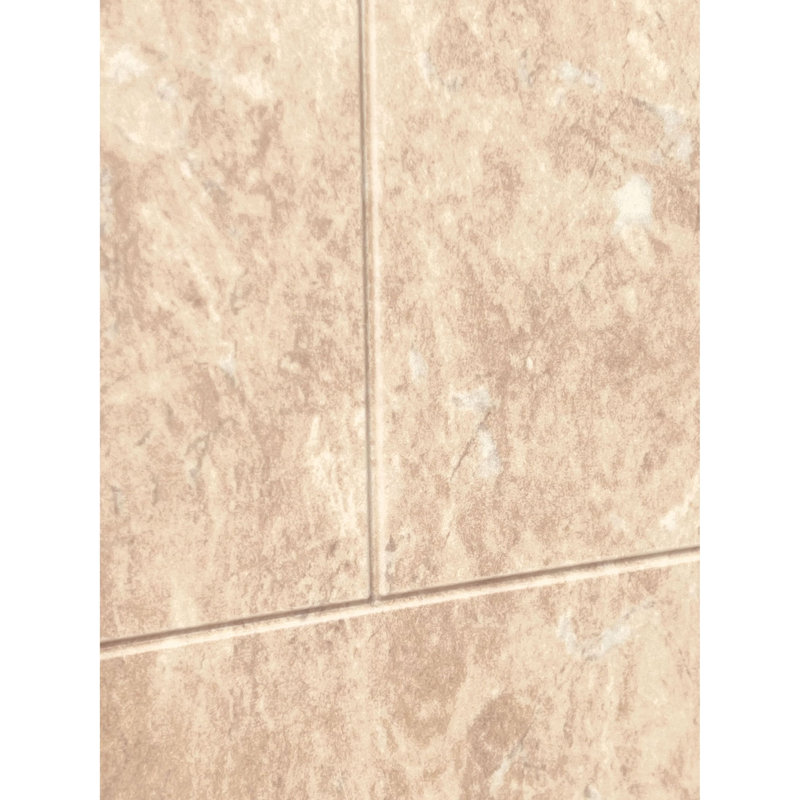 Tranoslid Prodigy Plus 60-in x 36-in x 72/24-in Shower Wall Kit, Aztec (8-in x 16-in Horizontal Tile Pattern with Stone Color)