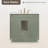 Noha 36" Single Bathroom Vanity Set in Vintage Green and Carrara White Marble Countertop No Mirror