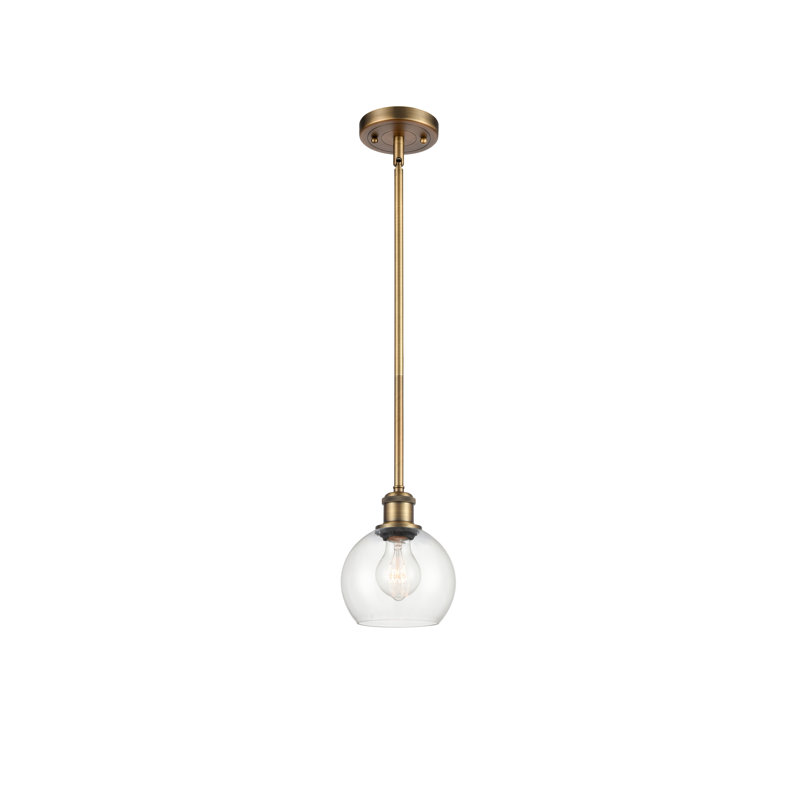 Luminaire suspendu sphère 1 lumière Cindi, Ampoule non incluse, Laiton brossé
