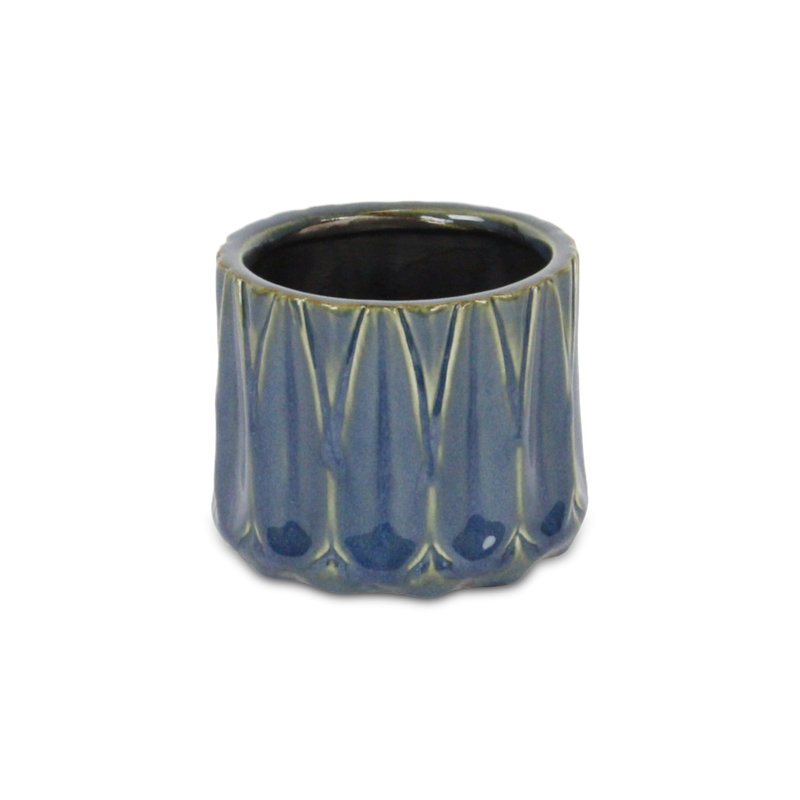 Pot à fleur en céramique Brentlee, 4 po x 4,5 po x 4,5 po