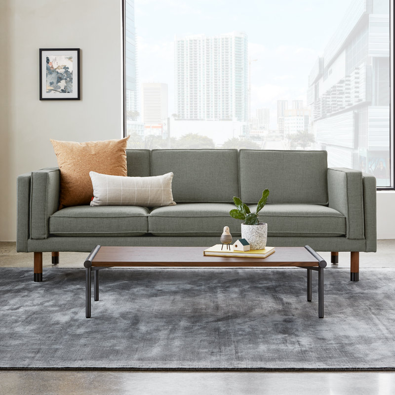 Augusta Sofa Funfetti Galaxy Walnut Pewter, Caledon Sedona Linen