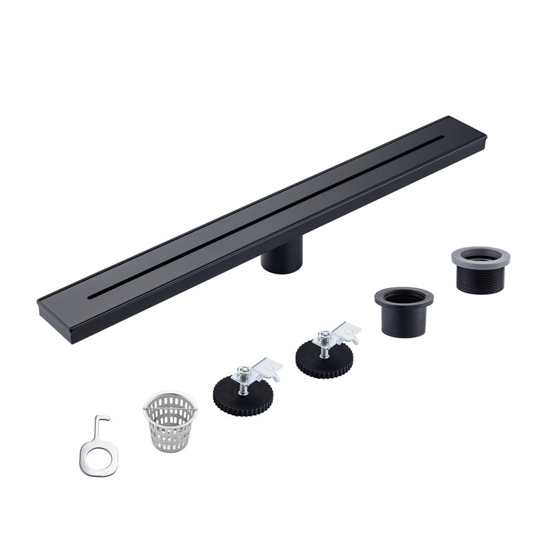 Grille linéaire de 24 po de largeur, Noir mat
