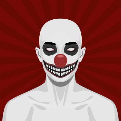 " Bald Scary Clown " by Slavaleks
