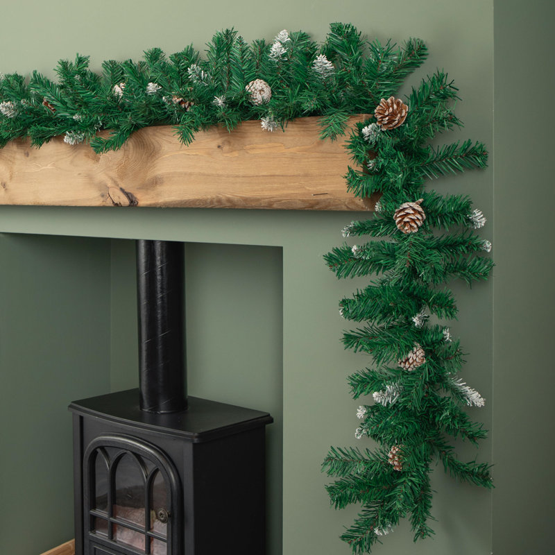 Annachiara 270cm Faux Garland, Green/White