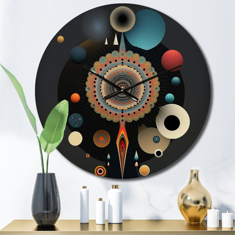 Horloge murale en métal, H 23 po x l 23 po