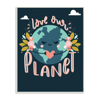 «Love our planète phrase» par Angela Nickeas - reproduction d'art textuel