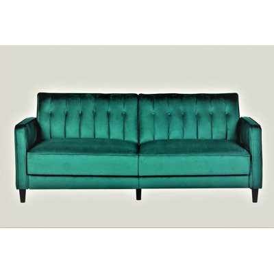 Grattan 81.1" Velvet Square Arm Sleeper by Mercer41