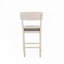 Ensemble de tabourets de bar rembourrés en tissu avec dossier en bois, pieds en bois-89970394