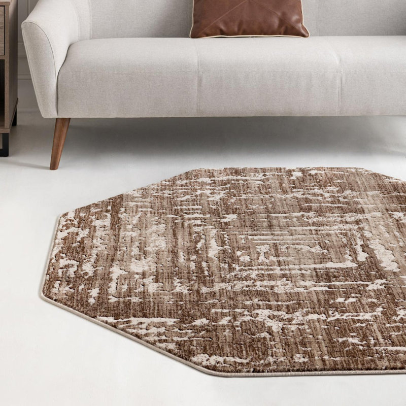 Geometric Indoor Rug, Octagon 7'10" x 7'10"