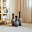 Ensemble de 3 vases de sol en PVC blanc classique pour décoration intérieure élégante et présentation florale artificielle