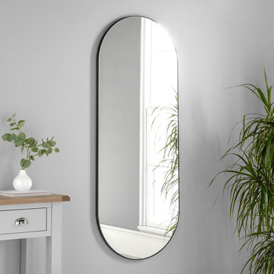 Slimline Oval Wall Mirror