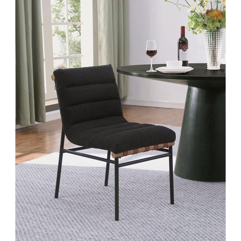 Ensemble de 2 chaises de salle à manger Boucle, Noir