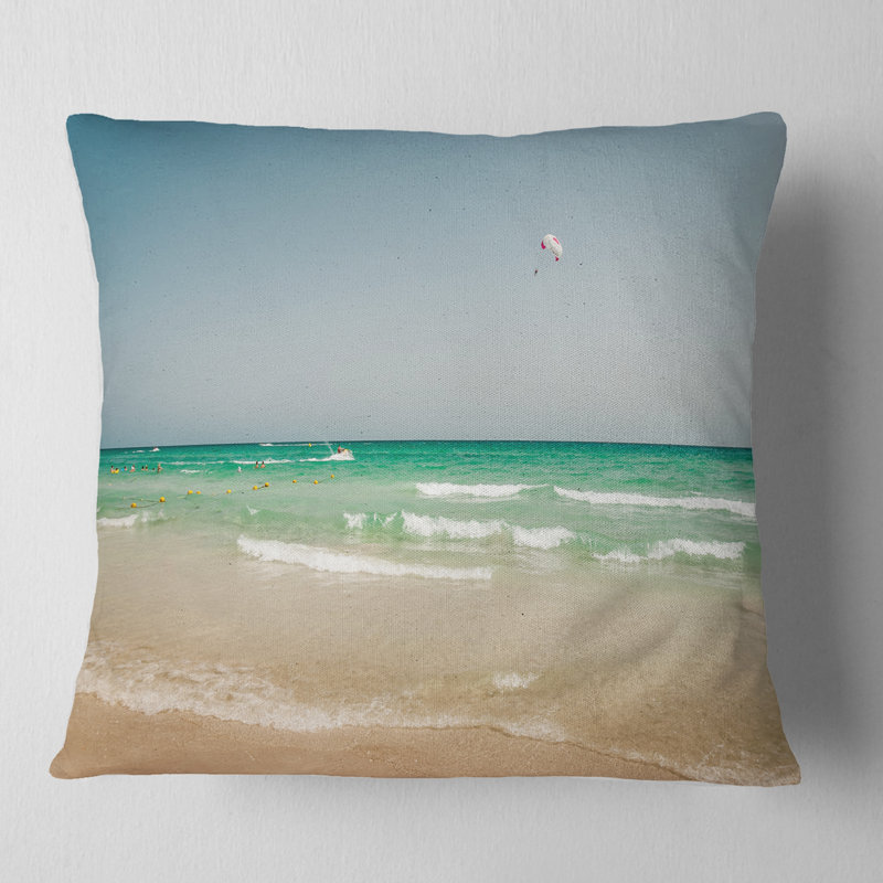 Oreiller parasailing en été dans un oreiller en afrique mer, 16 po x 1 po, Coussin décoratif