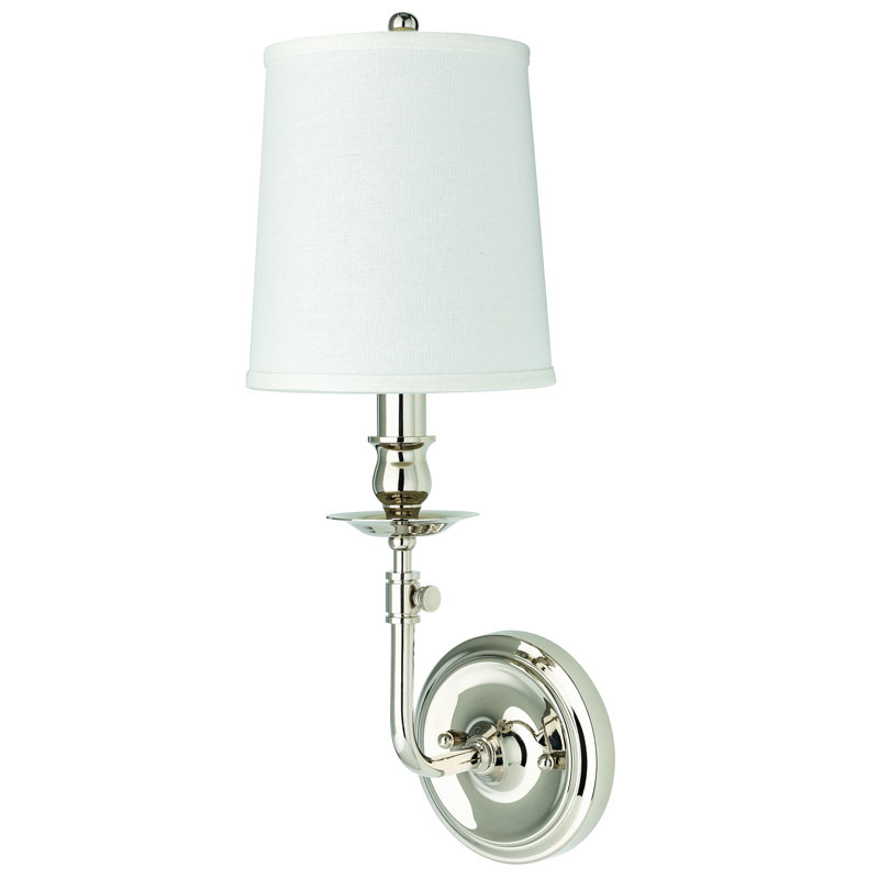 Logan 1 Light Wall Sconce, Polished Nickel