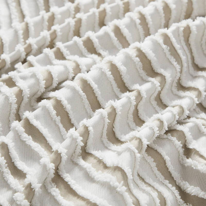 Extended Nude Textured Polyester Light-Filtering Drapes