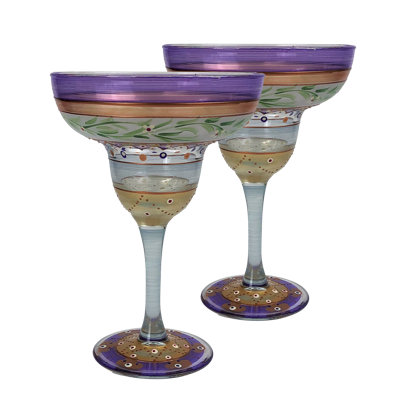 Mosaic Garland 9 oz. Margarita Glass