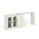 Carytown Extendable Makeup Vanity with 3 Drawers and 2 Acrylic Doors