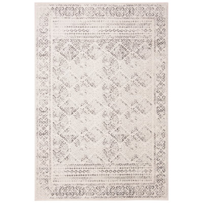 Hooked Geometric Ivory/Grey Rug