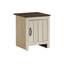 Table d'appoint, H 22 po, table de bout, rangement, table de chevet, chambre à coucher, salon, stratifié beige, stratifié chêne foncé, contemporain