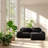 Aurelia 81.9" W x 69.3" D x 33.1" H Flannelette Fabric Modular L-Shaped Sectional Sofa with Movable Ottoman-129387776