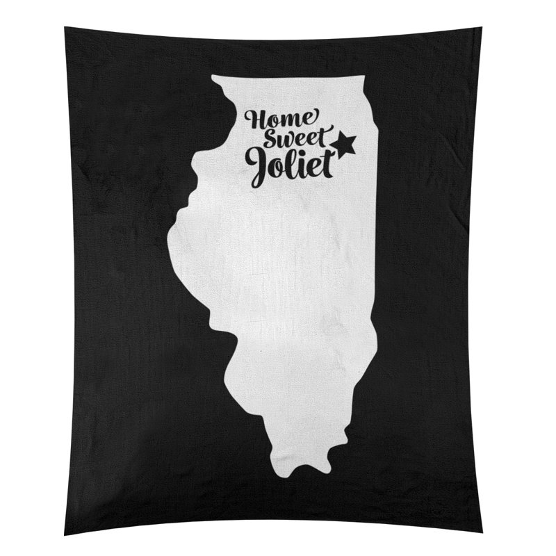 Tapisserie Joliet Illinois, H 104 po x l 88 po, Noir