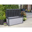 Keter Premier 150 Gallon Durable Resin Outdoor Storage and Organization Deck Box Ideal For Garden Patio Furniture and Supplies, Grey-76454527