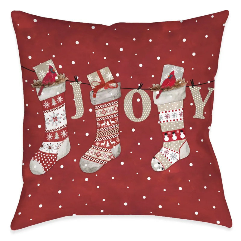 Hello Winter Polyester Throw Pillow