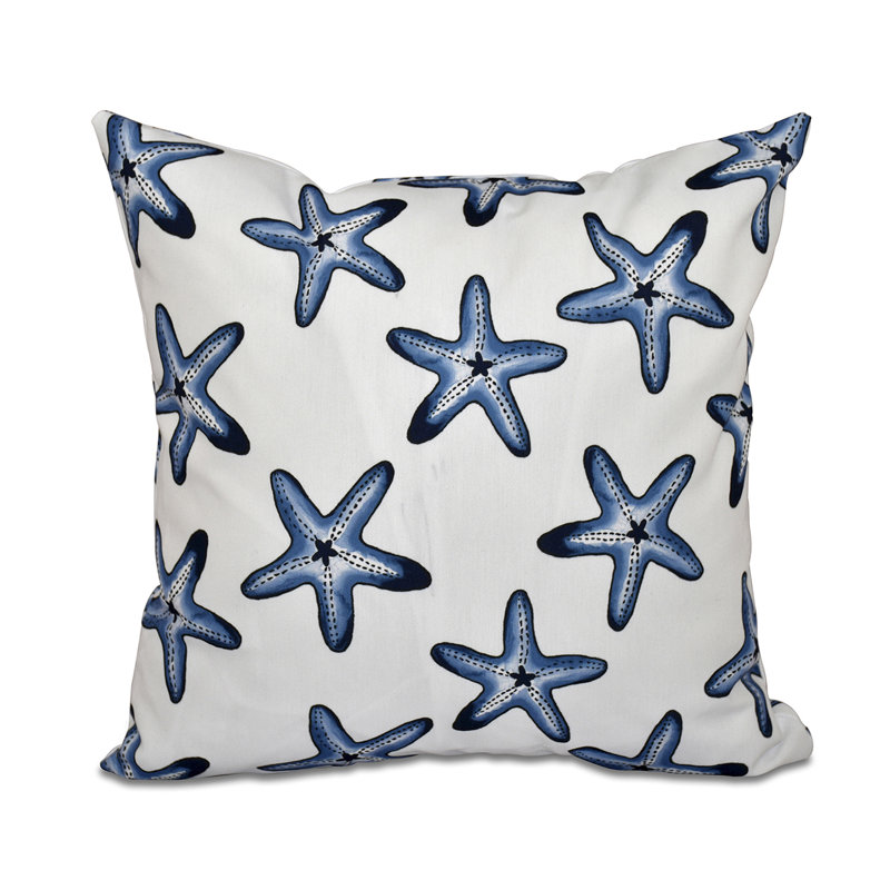 Beach Vacation Pillow Cover & Insert, 20" H x 20" W, Blue